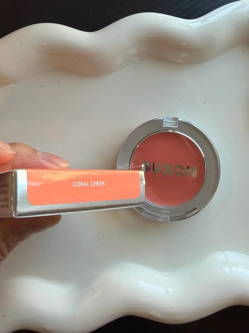 NIB Buxom PLUMP SHOT™ PEPTIDE PLUMPING CREAM BLUSH in Coral Cheer
